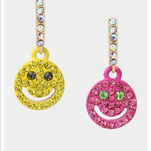 Betsey Johnson smiley face earrings